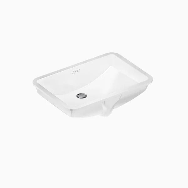 Kohler Ladena Undercounter Rectangular Wash Basin in White