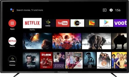 Open Box Unused Thomson 163.89 cm (65 ) Ultra HD (4K) LED Smart Android TV 65 OATH 7000 Black