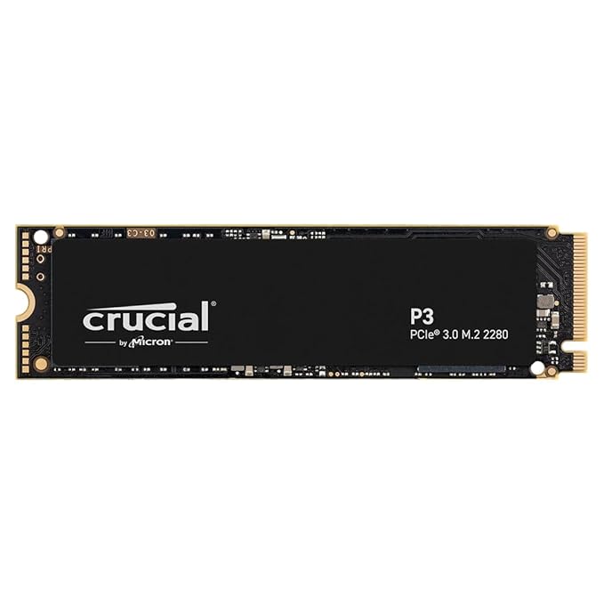 Open Box Unused Crucial P3 500GB PCIe 3.0 3D NAND NVMe M.2 SSD, up to 3500MB/s - CT500P3SSD8Crucial P3 500GB PCIe 3.0 3D NAND NVMe M.2 SSD, up to 3500MB/s CT500P3SSD8