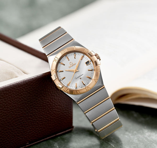 Omega Constellation 41mm Steel Rose Gold Mens Watch 131.23.41.21.03.001 Box  Card | SwissWatchExpo