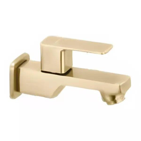 Cera Ruby Single Lever Wall Mount Bib Cock with Wall Flange and Aerator Antique Brass F1005151BA