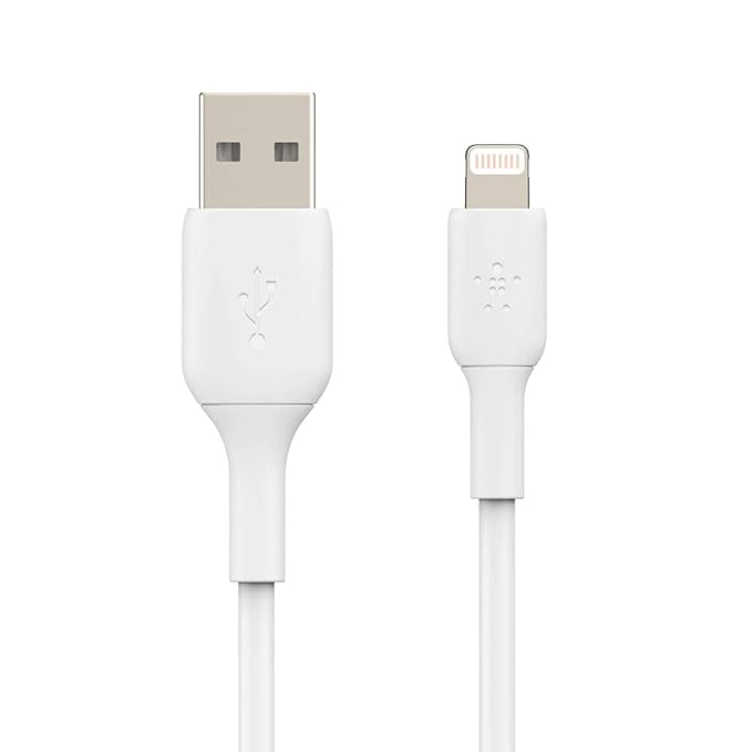 Open Box Unused Belkin Apple Certified PVC Lightning to USB-A Charge and Sync Type A Cable