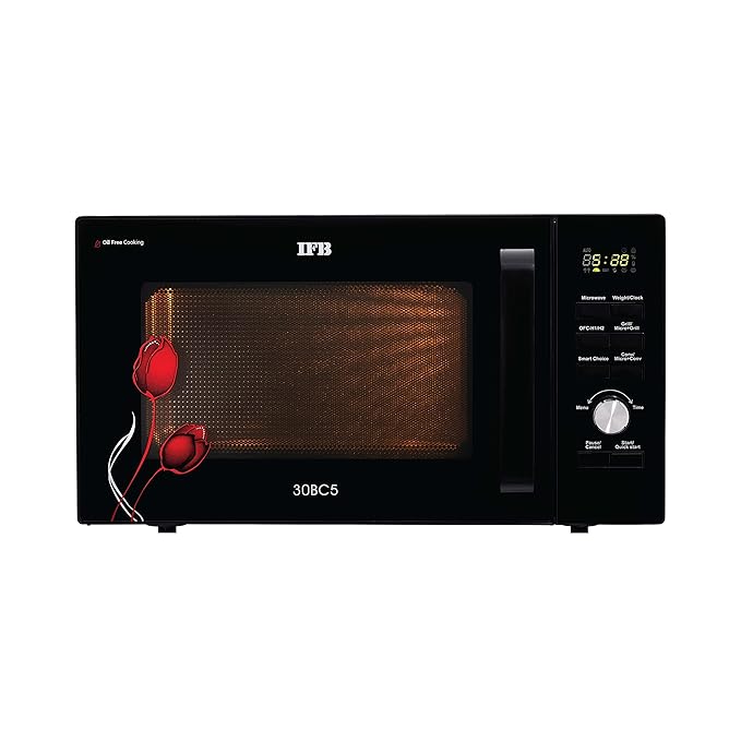 Open Box, Unused IFB 30 L Oil Free Cooking Microwave With Steam Clean Convection Microwave Oven 30BC5 Black