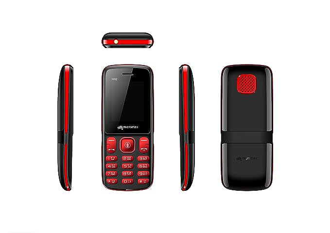 Open Box Unused Micromax X412 Black + Red Pack of 2