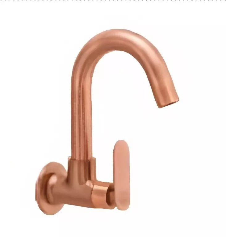 Cera Brooklyn Quarter Turn Single Lever Wall Mount Sink Cock Antique Copper F1018251AC