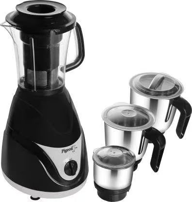 Open Box Unused Pigeon EVA 750 W Juicer Mixer Grinder 14300 4 Jars Black White