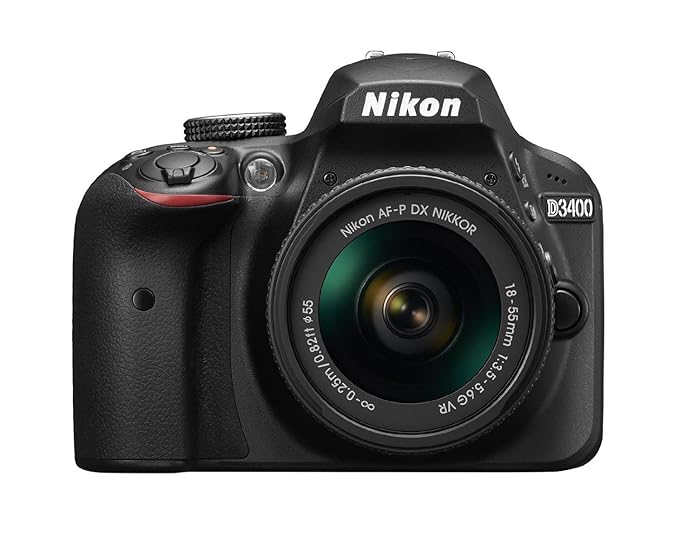 Open Box, Unused Nikon D3400 24.2 MP Digital SLR Camera Black + AF-P DX Nikkor 18-55mm f/3.5-5.6G VR Lens