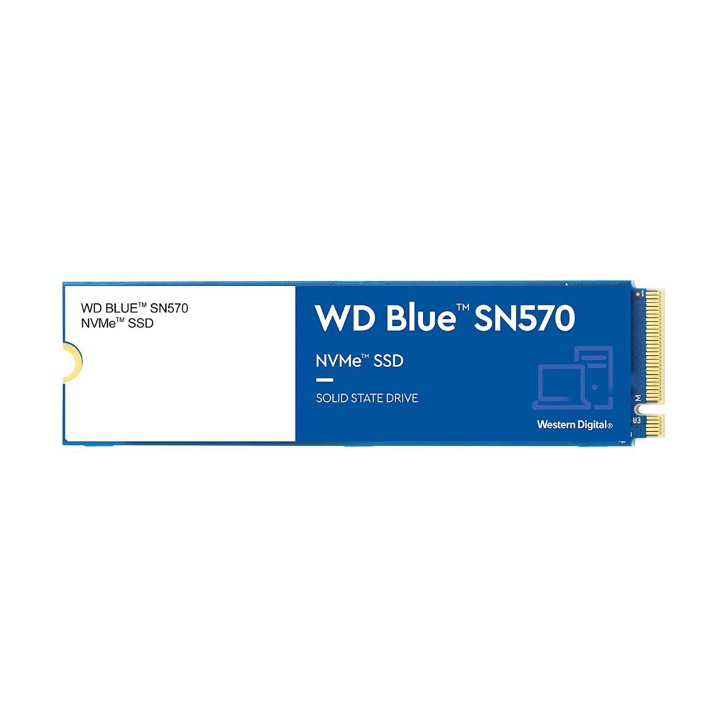 Open Box Unused Western Digital WD SN550 1TB NVMe Internal SSD 2400MB/s R, 1950MB/s W (WDS100T2B0C Blue