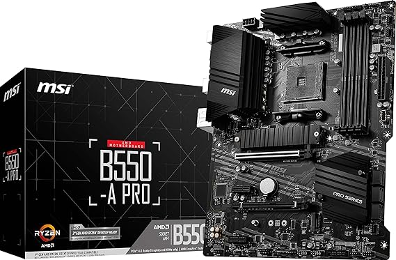Open Box Unused MSI B550-A PRO ProSeries Placa base AMD AM4 DDR4, PCIe 4.0, SATA 6Gb/s, M.2, USB 3.2 Gen 2, HDMI/DP, ATX
