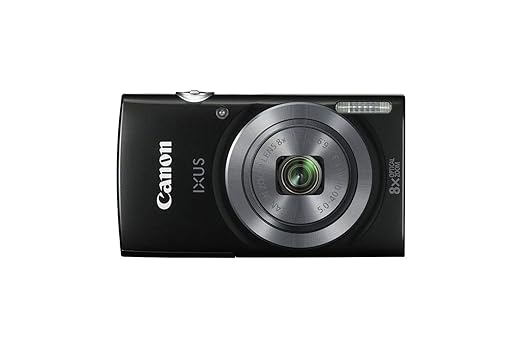 Open Box, Unused Canon IXUS 160 20MP Point and Shoot Digital Camera with 8x Optical Zoom Black