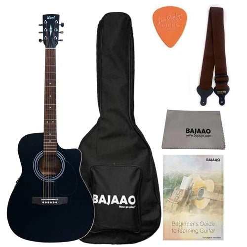 Cort AF500CE Standard Series Open Pore Electro Acoustic Guitar with Gigbag, Strap, Picks, Polishing Cloth & Ebook