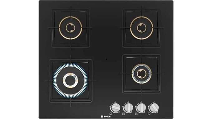 Bosch Series 4 Gas Hob 60 Cm Tempered Glass Black PNH6B6F10I