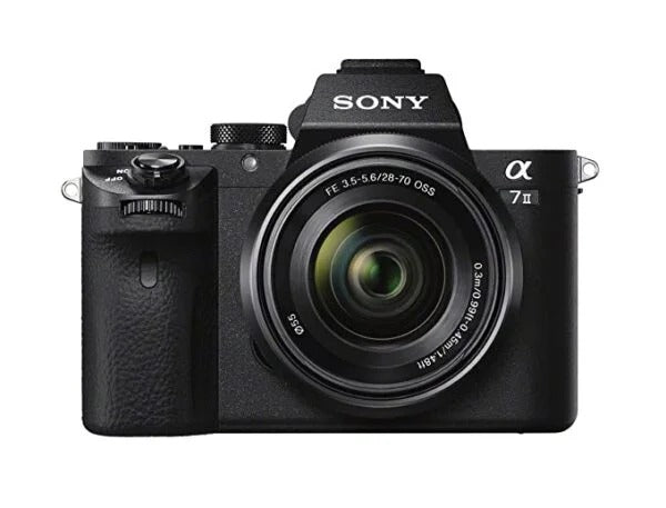 प्रयुक्त Sony ILCE-7M2K 24.3MP डिजिटल SLR कैमरा SEL2870 लेंस के साथ काला