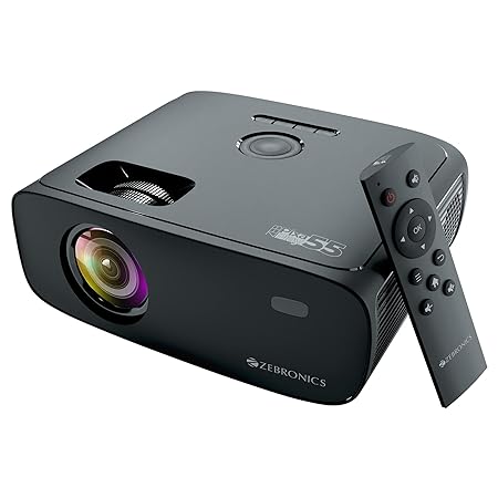 Open Box Unused Zebronics Pixaplay 55, Smart Projector, 8000 Lumens, 4k Support, 150 Inch Screen Size