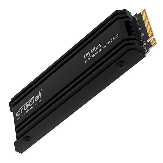 Open Box Unused Crucial P5 Plus 1TB Gen4 NVMe M.2 SSD Internal Gaming SSD with Heatsink, Compatible with Playstation 5(PS5) up to 6600MB/s CT1000P5PSSD5