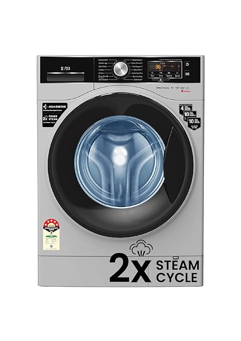 Open Box, Unused IFB 8 Kg 5 Star Front Load Washing Machine 2X Power Steam Senator Sxs 8012, Silver