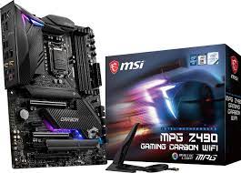 Open Box Unused MSI MPG Z490 GAMING CARBON WIFI ATX LGA 1200 Gaming Motherboard