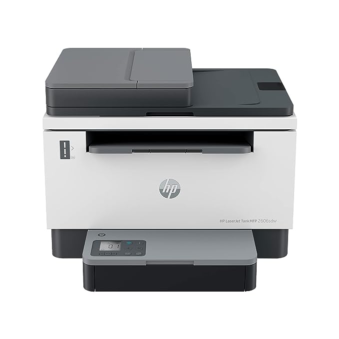 Open Box Unused HP LaserJet Tank MFP 2606sdw, Wireless, Print Copy Scan 40-sheet ADF