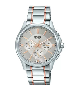 Casio Enticer Two-Tone Multi-Dial Men's Watch A1659 MTP-1375HRG-7A2VIF