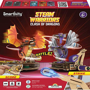 Smartivity DIY Robotic Dragons, STEM Fun Fighting/Battle Game, Multiplayer Toy for Boys & Girls Age 6 to 14 Years Old, Toy for Kids 6-8-10-12, Science Project for Kids