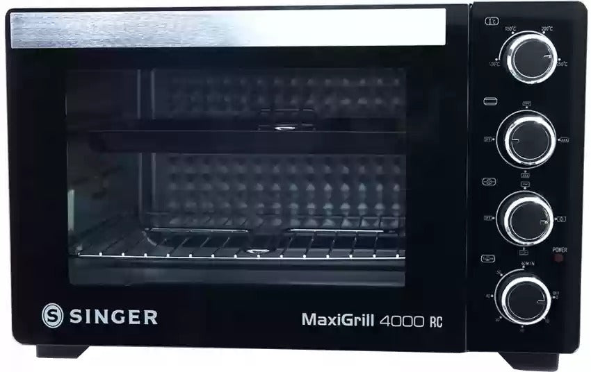 Open Box, Unused Singer 40-Litre Oven Toaster Grill OTG MAXIGRILL 4000 RC SOT 400 MBT Black