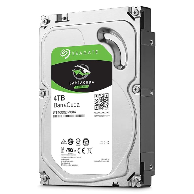 Open Box Unused Seagate Barracuda 4 TB Internal SATA Hard Drive HDD 6Gb/s 256MB Cache 3.5 Inches 8.8 cm for Computer Desktop PC ST4000DM004