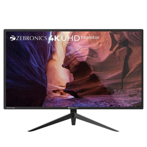 Open Box Unused Zebronics ZEB-A28UHD 4K Ultra HD 3840×2160 28 inch Monitor with 2X DP Input, Dual HDMI, 300cd/m sq, 1.07B Color, Built-in Speaker, Earphone