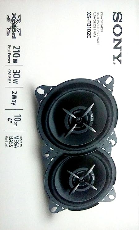 Open Box Unused Sony Car Speaker XS-FB102E 10 cm 4 inch 2-Way Coaxial Speakers