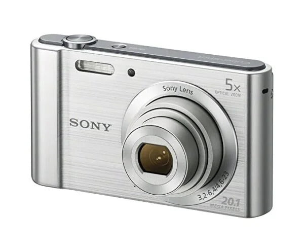 प्रयुक्त Sony W800/S 20.1 MP डिजिटल कैमरा सिल्वर