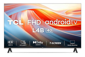 Open Box Unused TCL 101 cm (40 inches) Mettalic Bezel-Less Full HD Smart Android LED TV 40L4B Black