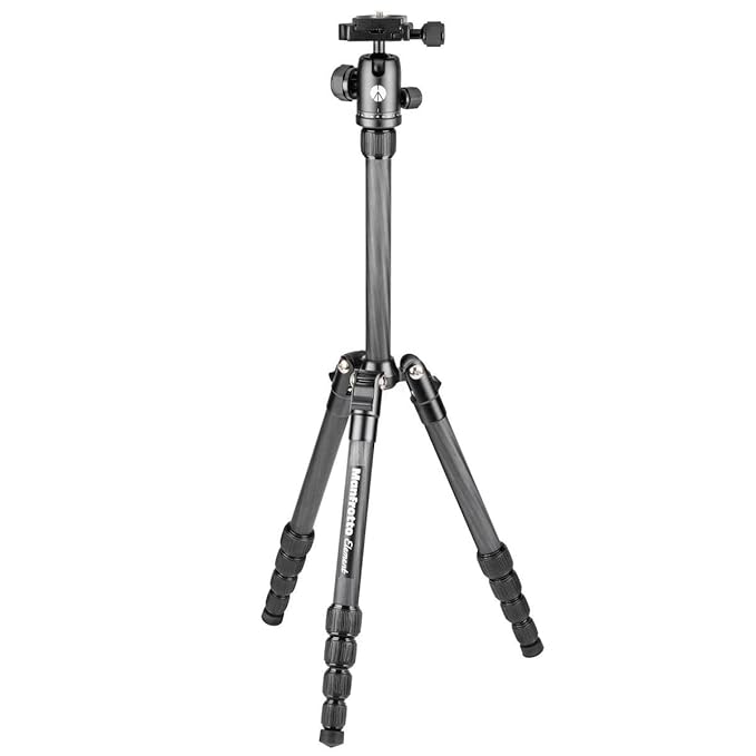 Manfrotto MT055XPRO3 055 एल्यूमिनियम 3-सेक्शन ट्राइपॉड क्षैतिज कॉलम के साथ (काला)