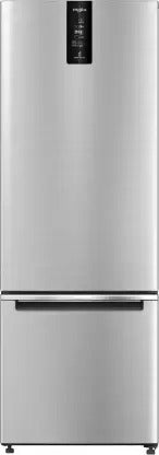 Whirlpool 355 L Frost Free Double Door Bottom Mount 3 Star Refrigerator Omega Steel IFPRO BM INV 370 ELT