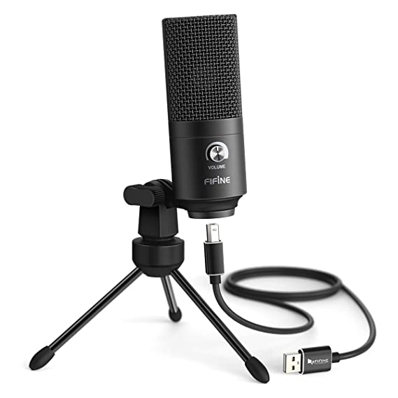 Open Box Unused Fifine USB Microphone, Fifine K680 Metal Condenser Recording Microphone Pack of 4