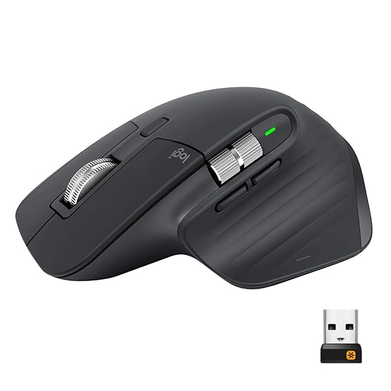 Open Box, Unused Logitech MX Master 3 Wireless Mouse, Ultrafast Scrolling, Use on Any Surface, Ergonomic, 4000 Dpi, Customisation, USB-C
