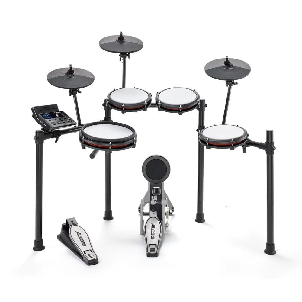 Alesis Nitro Max Kit Eight Piece Electronic Drum Kit with Mesh Heads and Bluetooth