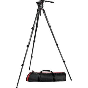 Manfrotto MT055XPRO3 055 एल्यूमिनियम 3-सेक्शन ट्राइपॉड क्षैतिज कॉलम के साथ (काला)