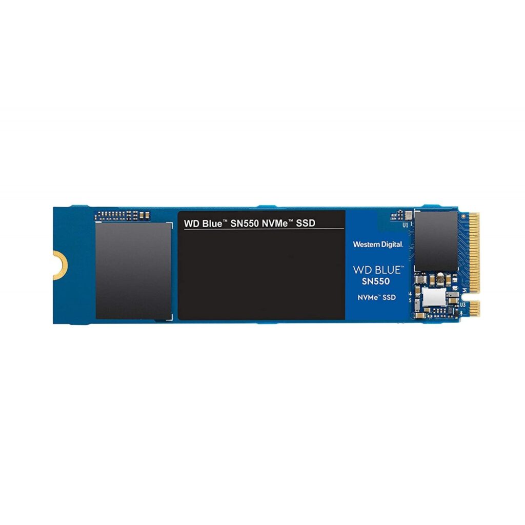 Open Box Unused Western Digital WD SN550 500GB NVMe Internal SSD 2400MB/s R, 1750MB/s W WDS500G2B0C Blue