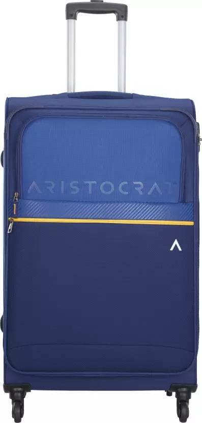 खुला बॉक्स अप्रयुक्त अरिस्टोक्रेट बड़ा चेक-इन सूटकेस 79 सेमी ब्रेज़ा 4डब्ल्यू स्ट्रॉली ई 79 नीला