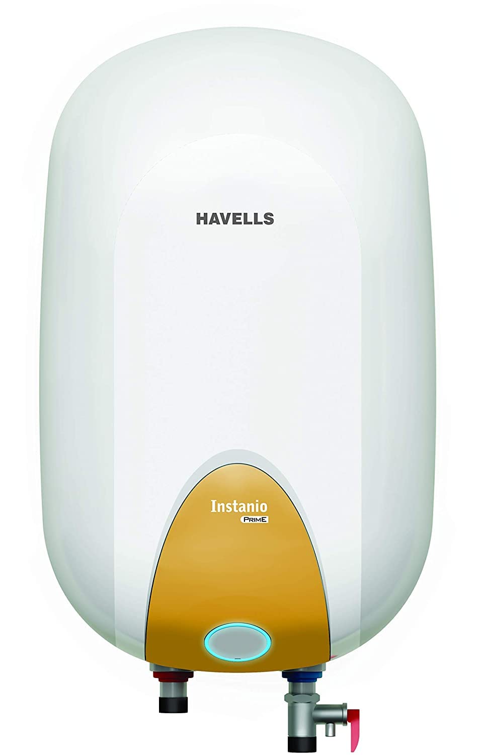 Open Box, Unused Havells 25 L Storage Water Geyser with Flexi Pipe and Electric Geyser, White & Mustard