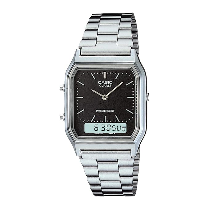 Casio Vintage Collection Grey Analog-Digital Unisex Watch AD01 AQ-230A-1DMQ