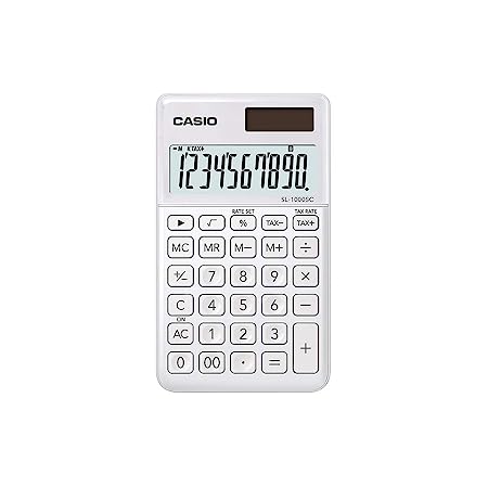 Casio SL-1000SC-WE Portable Calculator White