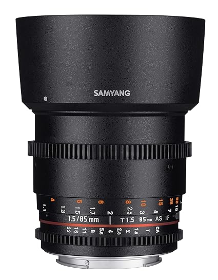 Used Samyang 85mm T1.5 VDSLR II ED AS IF USM Full Frame for Nikon Black