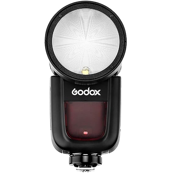 Used Godox V1-C V1 Li-on TTL On-Camera Round Flash Speedlight Compatible with Canon