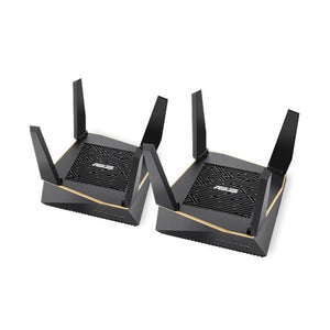 Open Box, Unused Asus RT-AX92U (2 Pack) AX6100 Tri-Band WiFi Router 6 (Black) 802.11ax Supporting AiProtection Pro Network Security, AiMesh mesh, Built-in wtfast for G