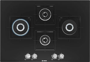 Bosch Series 6 Gas Hob 75 Cm Tempered Glass Black PNI7B6B10I