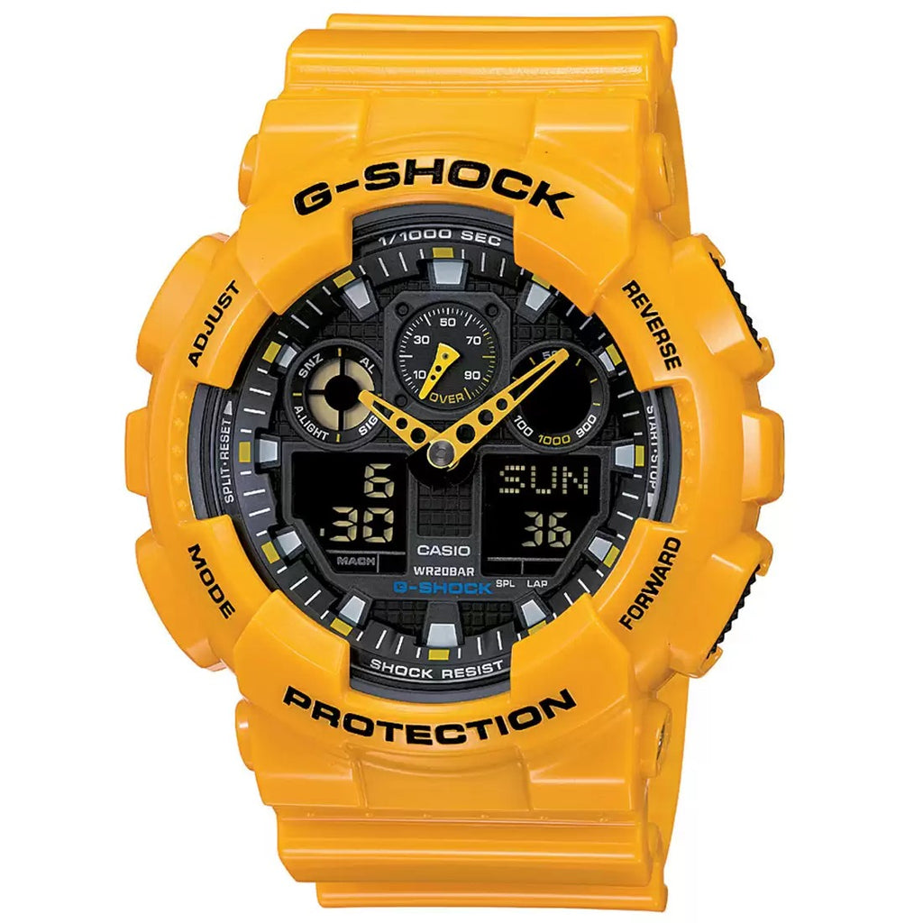 Casio G-shock Yellow Analog-Digital Men's Watch GA-100A-9ADR - G273