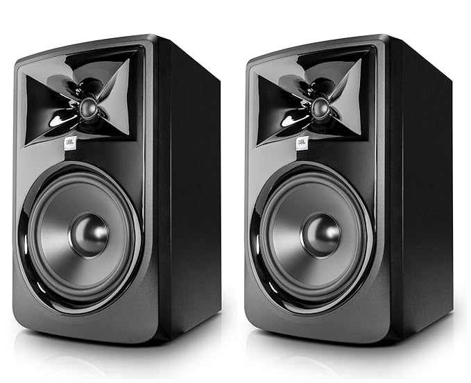 Open Box Unused JBL Professional 308P MkII Next-Generation 8" 2-Way Powered Studio XLR Monitor Woofer (308PMKII) Pair