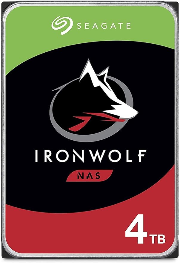 Open Box Unused Seagate IronWolf 3.5 Inches SATA 6 Gb/s 5900 RPM 64 MB Cache 4 TB NAS Internal Hard Drive HDD for RAID Network Attached Storage ST4000VN008