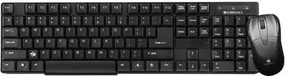 Open Box, Unused Zebronics Companion 6 Mouse & Wireless Laptop Keyboard Black Pack of 2