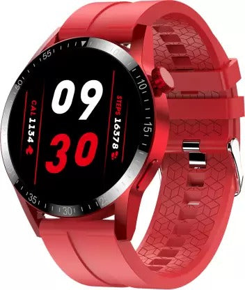 Open Box, Unused Fire-Boltt Talk Ultra 1.39 Round Color HD Display with Bluetooth Calling & Metal Body Smartwatch Red Strap Regular